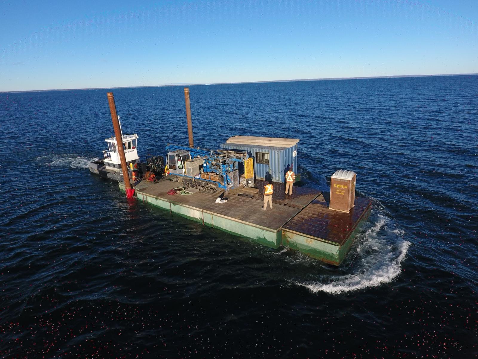 Barge Drilling Project – Lake Simcoe